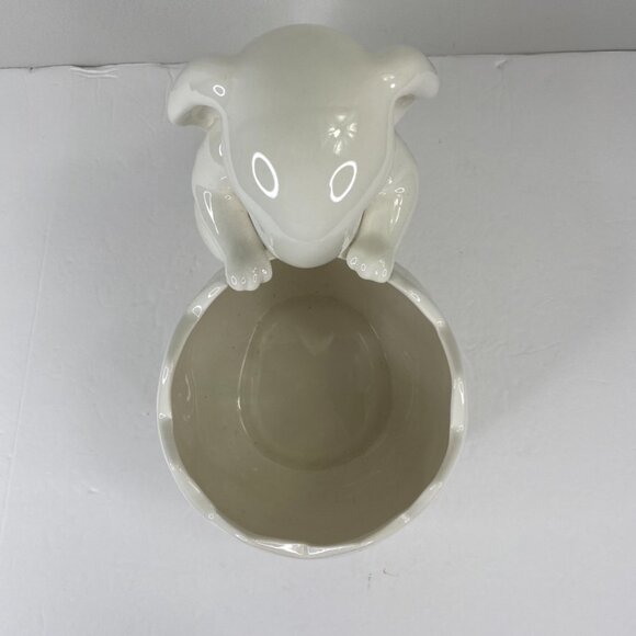 Rae Dunn Hop Bunny Easter Planter Pot Container - Picture 3 of 9